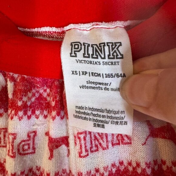 Victoria's Secret PINK Thermal Pajama Set, Long Sleeve Shirt & Pants XS #1422 - Picture 9 of 11